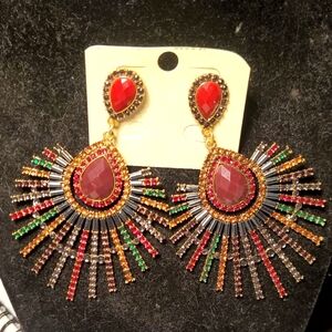 Elegant Bohemian Multicolor Statement Earrings